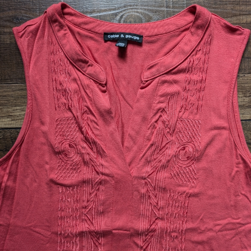Cable and Gauge sleeveless top